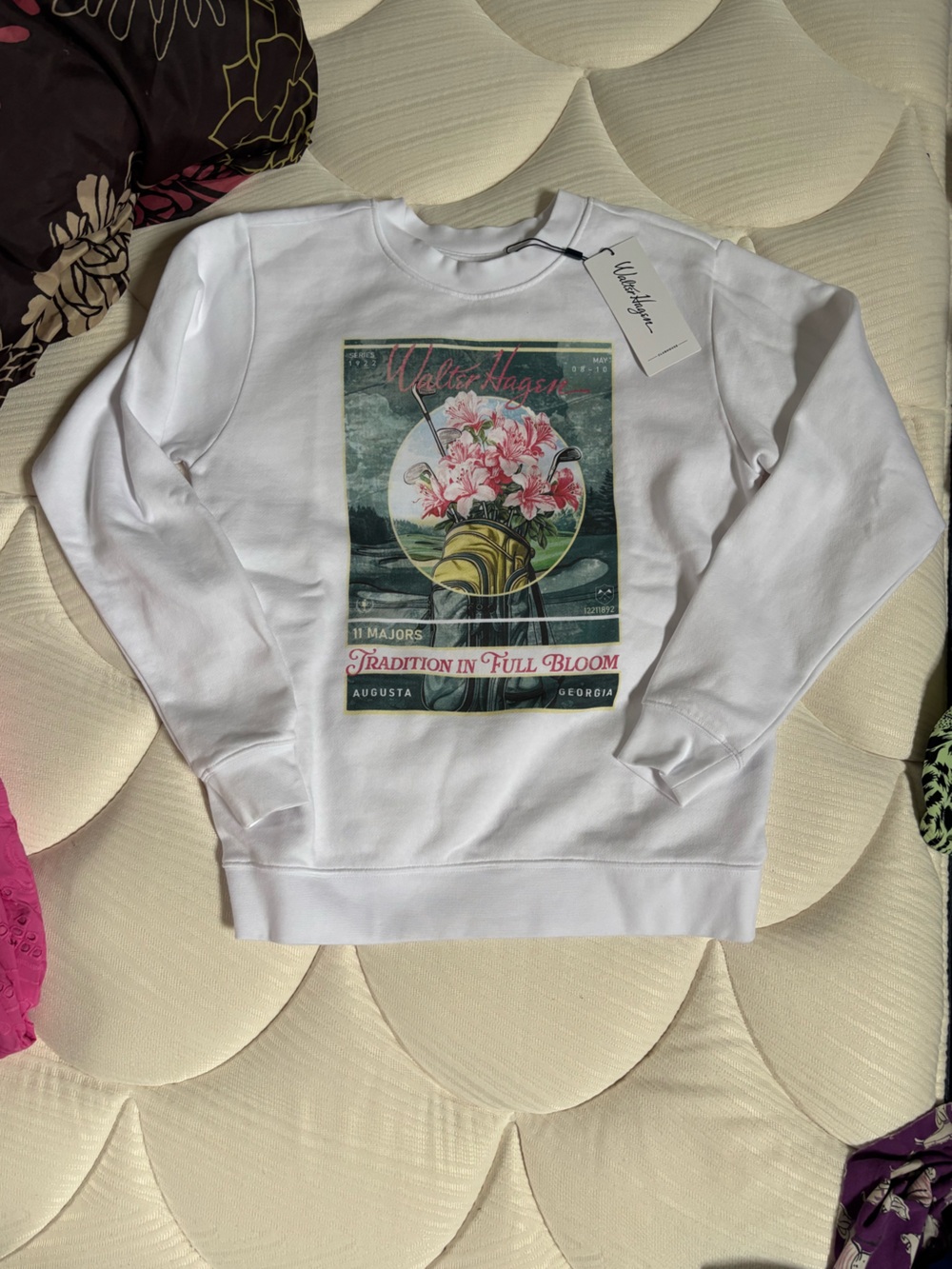 Walter Hagen Women's Clubhouse Graphic Golf Crew-NWT
